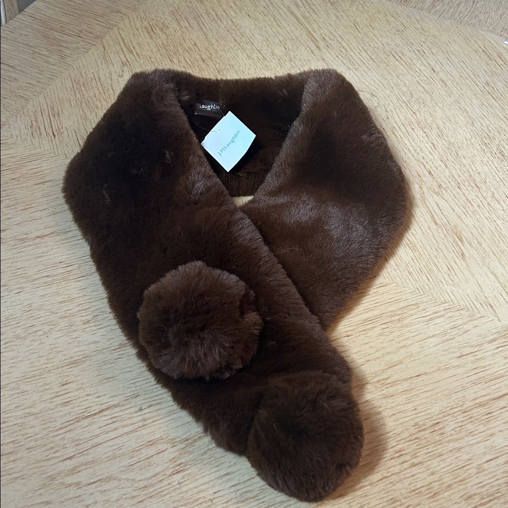 J. McLaughlin Sydney Faux Fur Neckwarmer  NWT